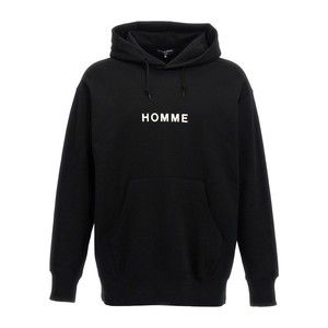 Comme Des Garçons Relaxed-Fit Black Hoodie With Front Logo Print - NWT